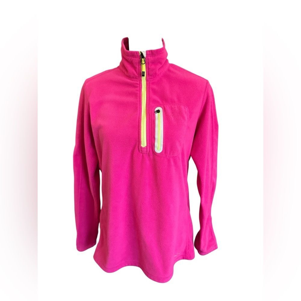 Eddie Bauer First Ascent Fleece Pullover Women's Large Pink Half Zip Outdoor